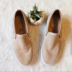 Light Peach Slip On Vans